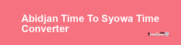 Abidjan Time to Syowa Time Converter